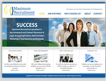 Tablet Screenshot of maximumrecruitment.ca